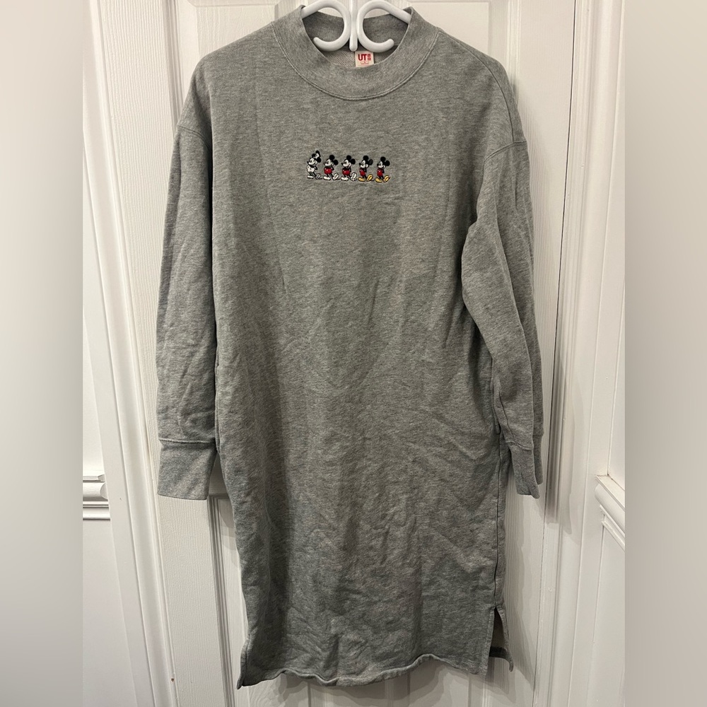Uniqlo Disney Grey Top Dress with Mickey Mouse - Picture 2 of 13